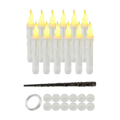 12 Floating Led Candles Warm White  Hanging Halloween Decoration, Harry Potter Floating Candles - image 1
