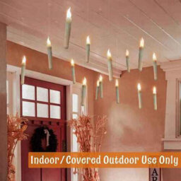 12 Floating Led Candles Warm White  Hanging Halloween Decoration, Harry Potter Floating Candles - thumbnail 2