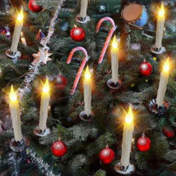 12 Floating Led Candles Warm White  Hanging Halloween Decoration, Harry Potter Floating Candles - thumbnail 4