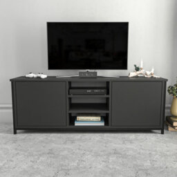 Decorotika Otis Tv Stand For Tv's Up To 63 Inch Black And Anthracite - thumbnail 1