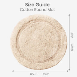 Allure Bath Fashions Round Bath Mat Non-Slip - Stone - thumbnail 5