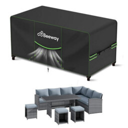 Beeway Garden Furniture Cover With Air Vent, Waterproof Patio Rattan Sofa Table Chair Set - 420 D Oxford Fabric, Windproof - 242 - thumbnail 1