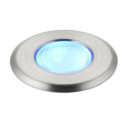Luminosa Lighting Luminosa Cove Outdoor Coastal Recessed Ground Light Blue Ip67 0.8W Marine Grade Brushed Stainless Steel & Frosted