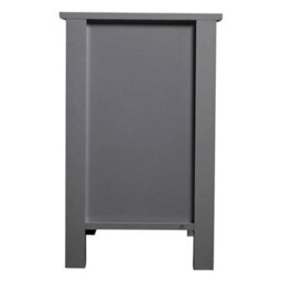 Grey Small Narrow Side End Table W/ Drawer Open Shelf Wood Nightstand Storage Cabinet - thumbnail 3