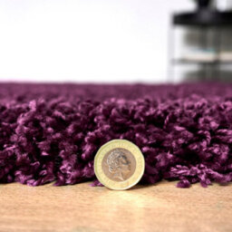 Bravich Aubergine Thick Shaggy Rug - California - 110X160Cm - thumbnail 7