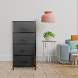 Clarisworld Drawers Storage Tower Dresser - Wood Top, Sturdy Steel Frame, Organizer Unit For Bedroom, Hallway, Entryway, Closets - thumbnail 4