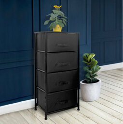 Clarisworld Drawers Storage Tower Dresser - Wood Top, Sturdy Steel Frame, Organizer Unit For Bedroom, Hallway, Entryway, Closets - thumbnail 5