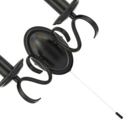 Happy Homewares Traditional Wall Light Fixture With Pull Switch And Black Arms And Sconces - thumbnail 4