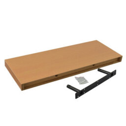 Harbour Housewares 100Cm Floating Wall Shelves- Brown - Photo Gallery Bookshelf Wall Shelves For Storage & Display - Set Of 3 - thumbnail 5