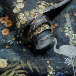 Holden Décor Holden Decor Jungle Paradise Navy Spongeable Flat Surface Wallpaper 13180 - thumbnail 2