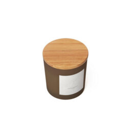 Aroma Naturals Frosted Decadence Glass Candle - Praline & Birch Scent - thumbnail 4