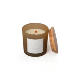 Aroma Naturals Frosted Decadence Glass Candle - Praline & Birch Scent - thumbnail 2