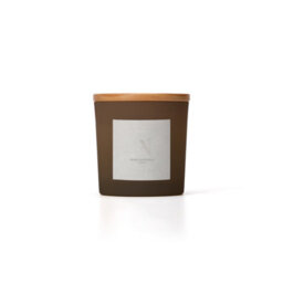 Aroma Naturals Frosted Decadence Glass Candle - Praline & Birch Scent