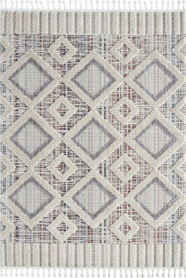 The Rugs Scandi Collection Area Rugs - Scandinavian Design Living Room Rugs And Runners In Grey-Multicolour1 - image 1