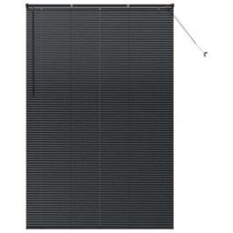 Berkfield Window Blind With Curtains Manual Black Aluminium - thumbnail 2
