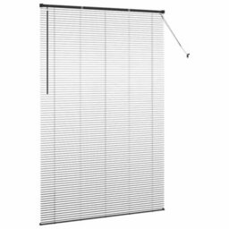 Berkfield Window Blind With Curtains Manual Black Aluminium - thumbnail 6