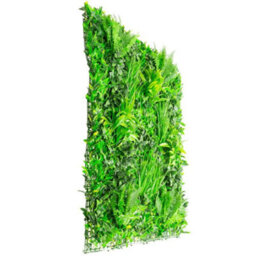 Primrose Artificial Mixed Plants Green Garden Wall Patio Hedge Panel 1M X 1M - thumbnail 2