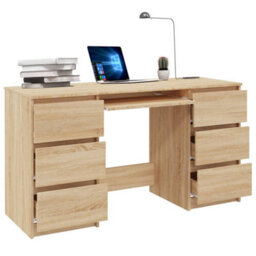 Vidaxl Writing Desk Sonoma Oak 140X50X77 Cm Engineered Wood - thumbnail 3