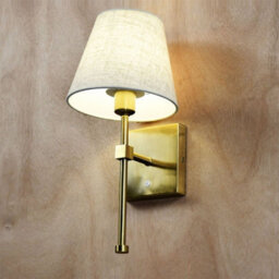First Choice Lighting Set Of 2 Horrace - Brass Rechargeable Wall Lights With Linen Shades - thumbnail 5