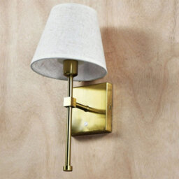 First Choice Lighting Set Of 2 Horrace - Brass Rechargeable Wall Lights With Linen Shades - thumbnail 4