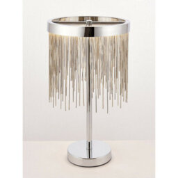 Table Lamp Chrome Plate & Silver Effect Chain 10W Led Module Bulb Included - thumbnail 5