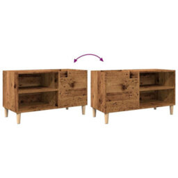 Berkfield Record Cabinet Artisan Oak 84.5X38X48 Cm Engineered Wood - thumbnail 7