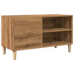 Berkfield Record Cabinet Artisan Oak 84.5X38X48 Cm Engineered Wood - thumbnail 2