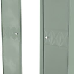 Genoa Ready Assembled Contemporary Matt Green Tall Triple Wardrobe With 1 Mirror Door (H)1960mm (W)1108mm (D)530mm - thumbnail 6