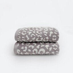 Allure Bath Fashions Luxury Zero Twist Leopard Print Hand Towels Pack Of 2 - 100% Cotton - thumbnail 1