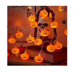 Halloween Pumpkin String Lights, Orange Led Party Garden Decoration - thumbnail 2