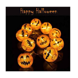 Halloween Pumpkin String Lights, Orange Led Party Garden Decoration