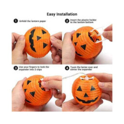Halloween Pumpkin String Lights, Orange Led Party Garden Decoration - thumbnail 3