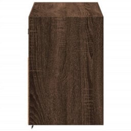 Berkfield Tv Wall Cabinet With Led Lights Brown Oak 100X31X45 Cm - thumbnail 7