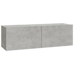 Berkfield Classic 4 Piece Tv Cabinet Set Concrete Grey Engineered Wood - thumbnail 5