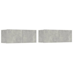 Berkfield Classic 4 Piece Tv Cabinet Set Concrete Grey Engineered Wood - thumbnail 3