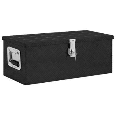 Berkfield Storage Box Black 70X31X27 Cm Aluminium - image 1