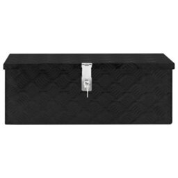Berkfield Storage Box Black 70X31X27 Cm Aluminium - thumbnail 2