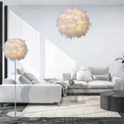 Klass Home Collection 40Cm White Feather Light Shade, Lamp Shade For Pendant Ceiling Light, Table Lamp, Floor Lamp - thumbnail 9