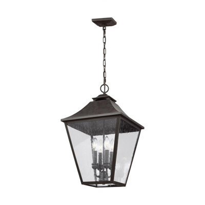 Luminosa Lighting Elstead Feiss Galena Outdoor Pendant Ceiling Light Sable, Ip44 - image 1