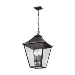 Luminosa Lighting Elstead Feiss Galena Outdoor Pendant Ceiling Light Sable, Ip44