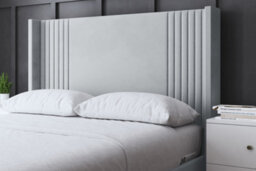DS Living Elara Winged Silver Panel Bed With Headboard Small Single - thumbnail 2