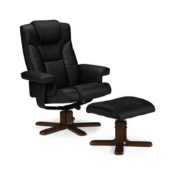 Camy Massage Recliner & Stool Black - thumbnail 2