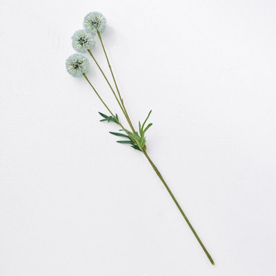 Bloom Artificial Single Allium Spray Stem - Faux Fake Lifelike Realistic Flower Indoor Home Decoration - Measures L73.5Cm - image 1