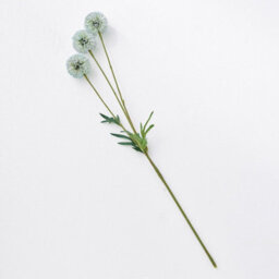 Bloom Artificial Single Allium Spray Stem - Faux Fake Lifelike Realistic Flower Indoor Home Decoration - Measures L73.5Cm - thumbnail 1