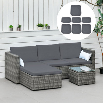 Outsunny Cushion Cover Replacement Garden Rattan Patio Furniture Seat Cover - image 1