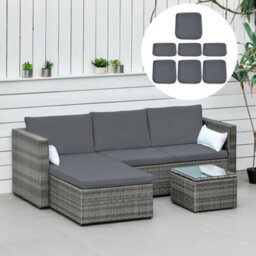 Outsunny Cushion Cover Replacement Garden Rattan Patio Furniture Seat Cover