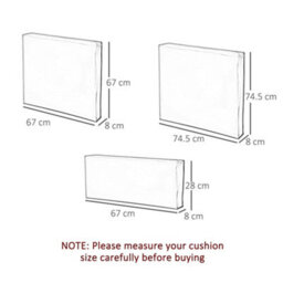 Outsunny Cushion Cover Replacement Garden Rattan Patio Furniture Seat Cover - thumbnail 3
