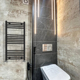 ARKO BATHROOM Arko Towel Radiator, Heated Towel Rails,wall Mounted Ladder Radiators 500X1000mm,black - thumbnail 6