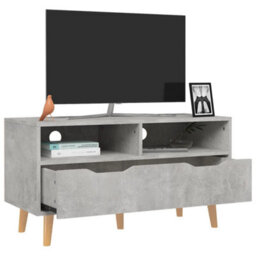 Berkfield Tv Cabinet Concrete Grey 90X40X48.5 Cm Engineered Wood - thumbnail 3
