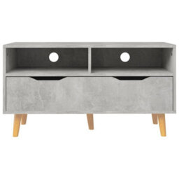 Berkfield Tv Cabinet Concrete Grey 90X40X48.5 Cm Engineered Wood - thumbnail 5